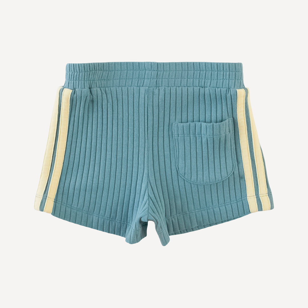 andrew short set | blue smoke | organic cotton wide rib