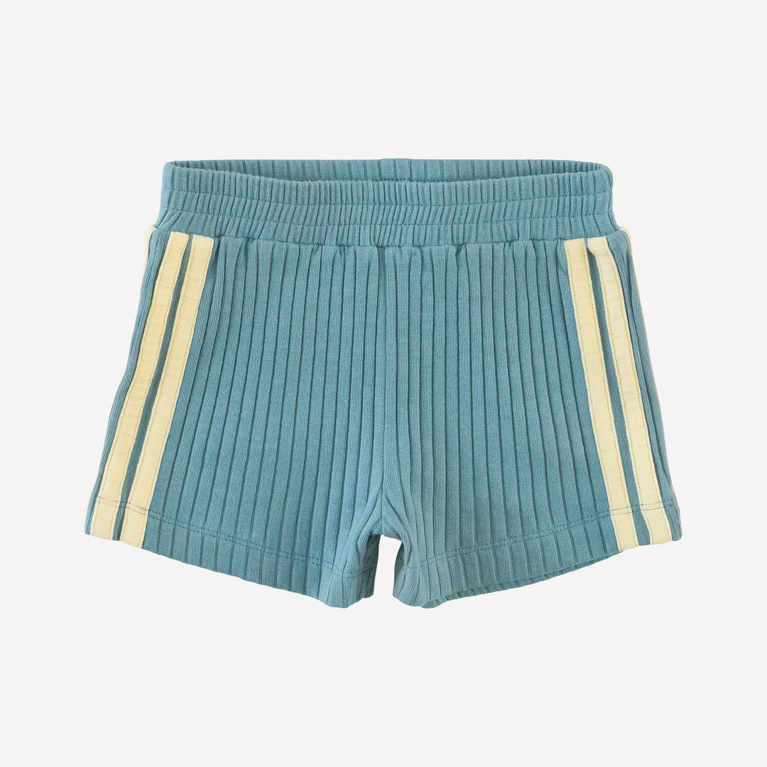 andrew short set | blue smoke | organic cotton wide rib