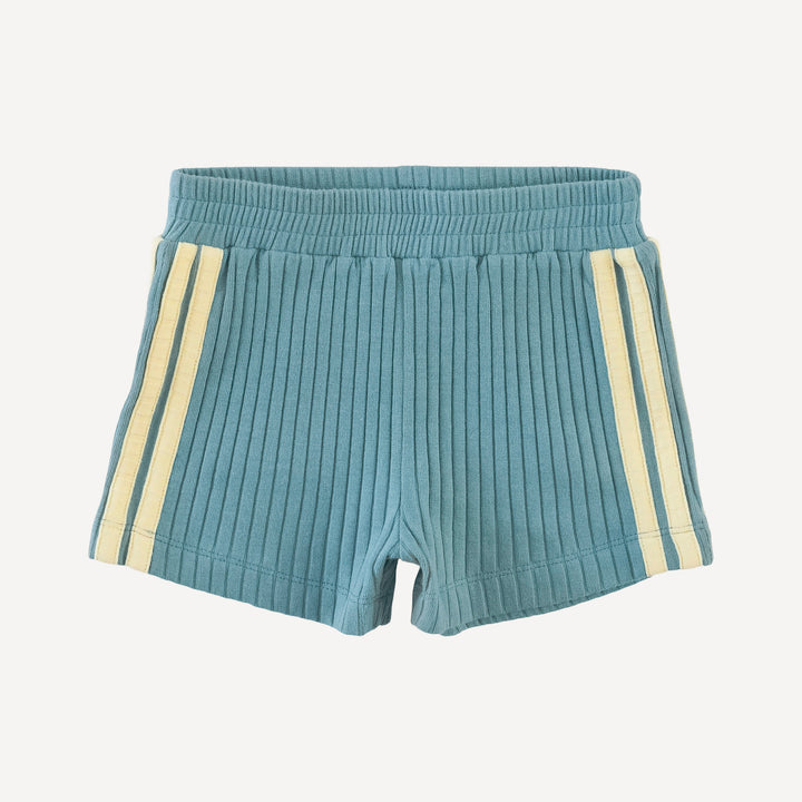 andrew short set | blue smoke | organic cotton wide rib