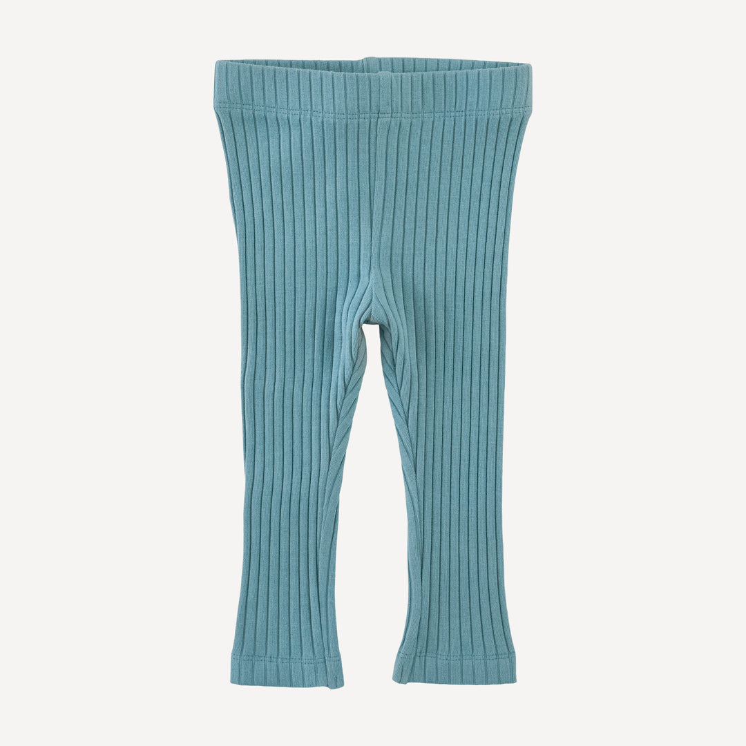 classic skinny legging | blue smoke | organic cotton wide rib