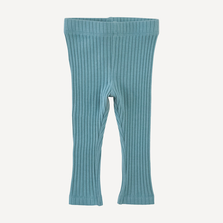 classic skinny legging | blue smoke | organic cotton wide rib