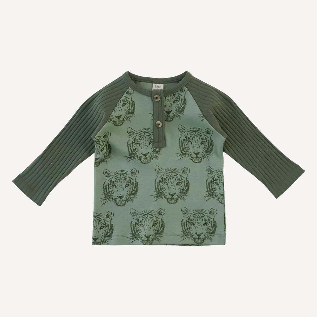 long sleeve baseball tee | iceberg tigers | organic cotton interlock