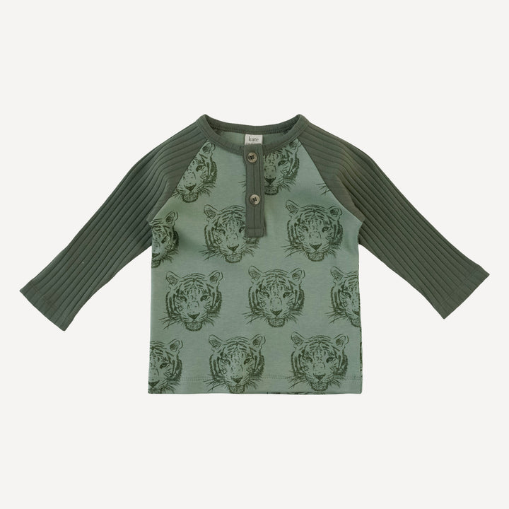 long sleeve baseball tee | iceberg tigers | organic cotton interlock