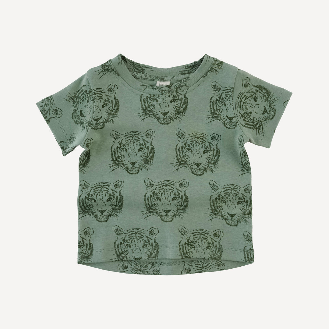 short sleeve essential boxy tee | iceberg tigers | organic cotton interlock