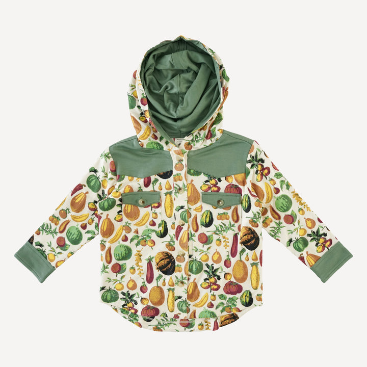 cowboy shacket | veggie garden | bamboo