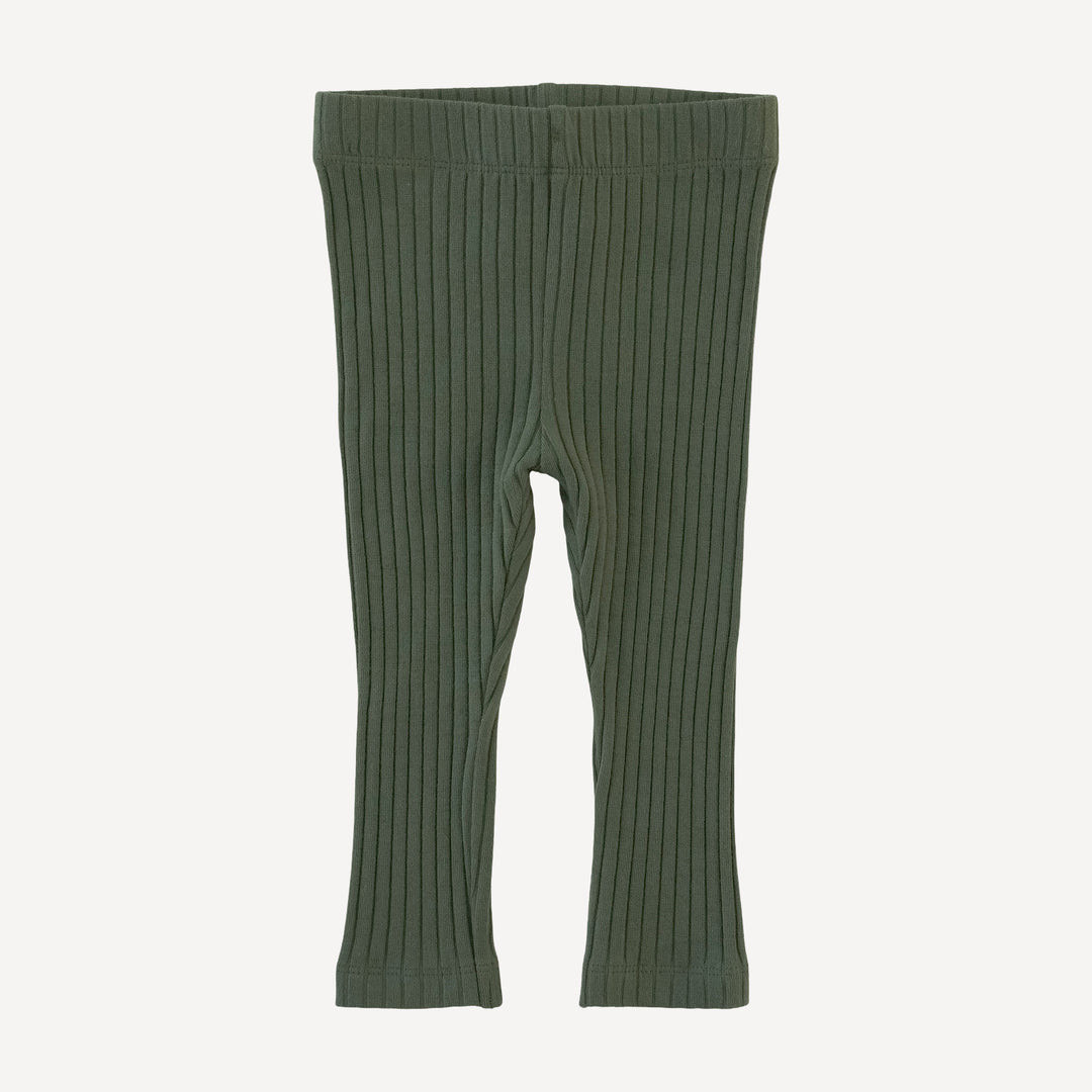 classic skinny legging | thyme | organic cotton wide rib