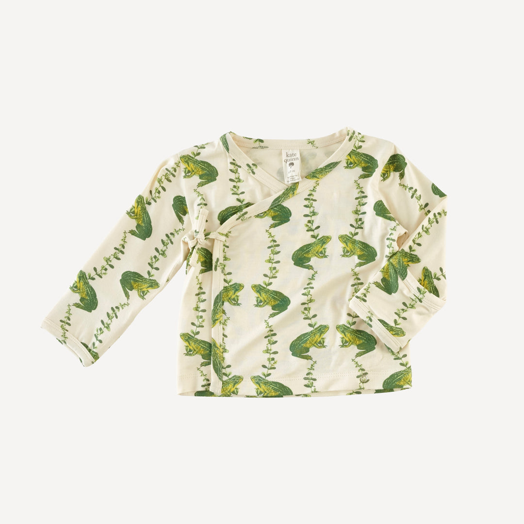 wrap layette set | garden frog | bamboo