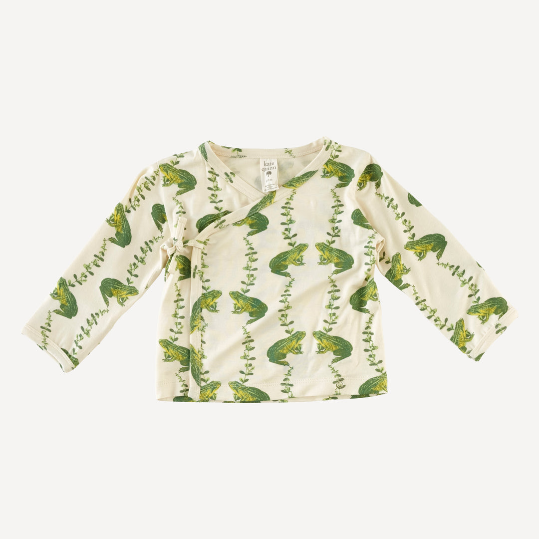 wrap layette set | garden frog | bamboo