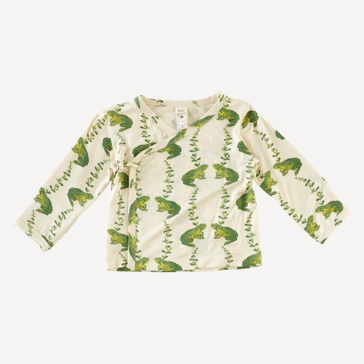 wrap layette set | garden frog | bamboo