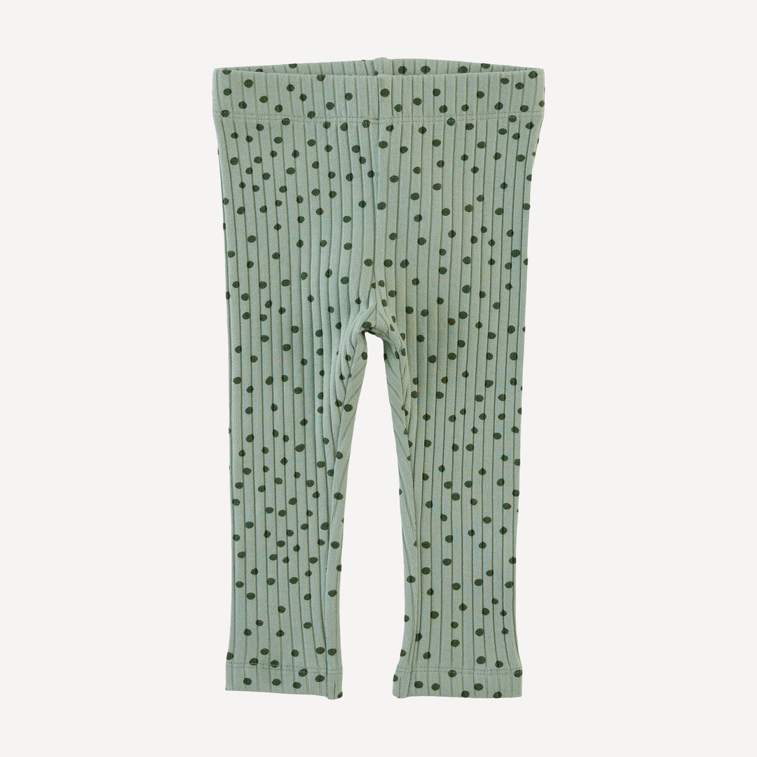 classic skinny legging | iceberg dot | organic cotton wide rib