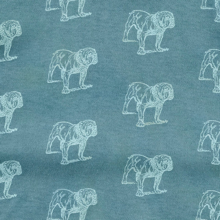 classic panda pant | blue bulldog | organic cotton interlock