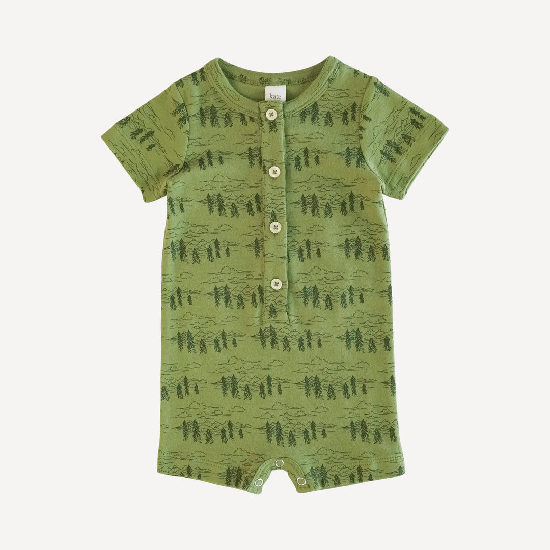 short sleeve union shortie | little mountain | organic cotton interlock