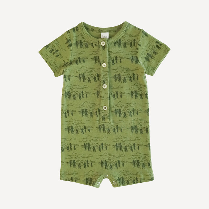 short sleeve union shortie | little mountain | organic cotton interlock