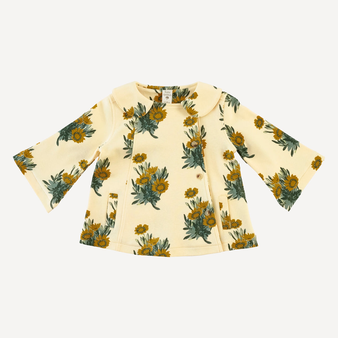 bell sleeve peter pan a-line jacket | calendula | organic cotton interlock