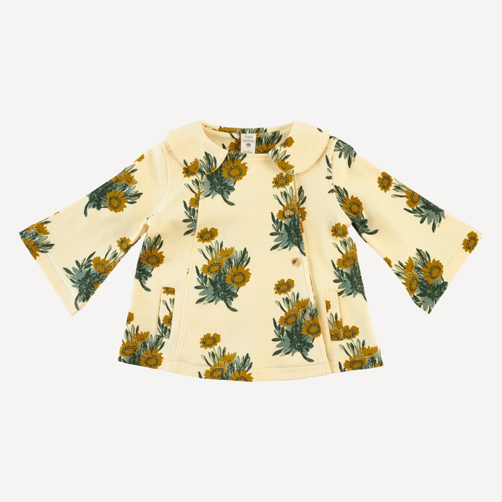 bell sleeve peter pan a-line jacket | calendula | organic cotton interlock