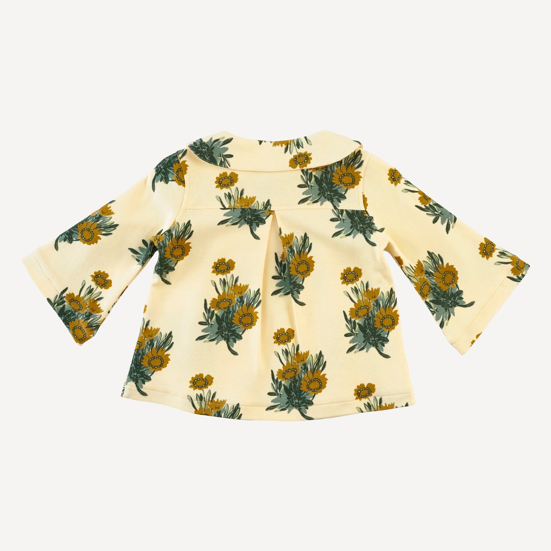 bell sleeve peter pan a-line jacket | calendula | organic cotton interlock