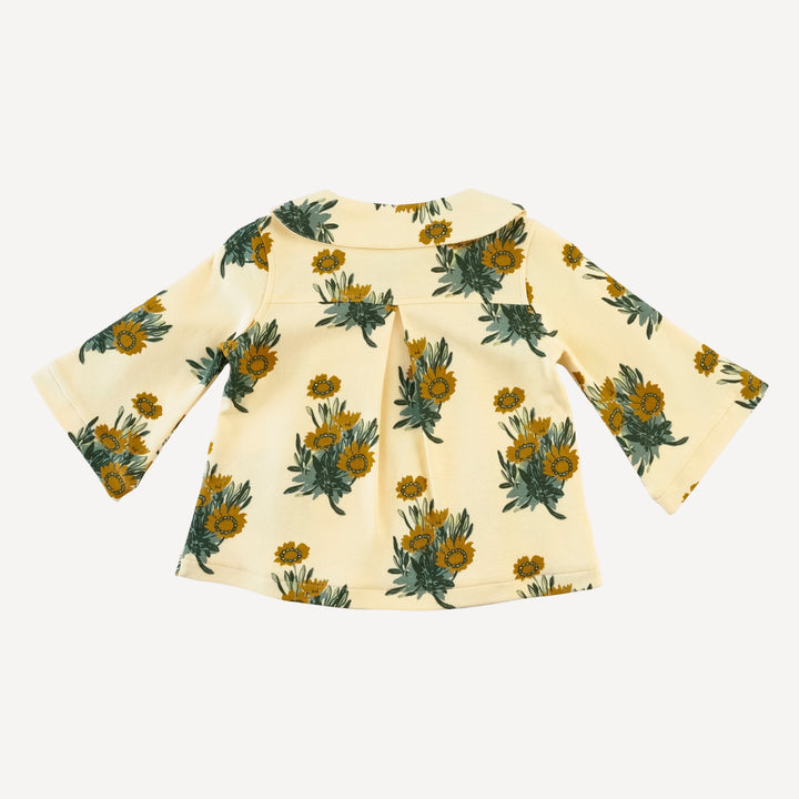 bell sleeve peter pan a-line jacket | calendula | organic cotton interlock