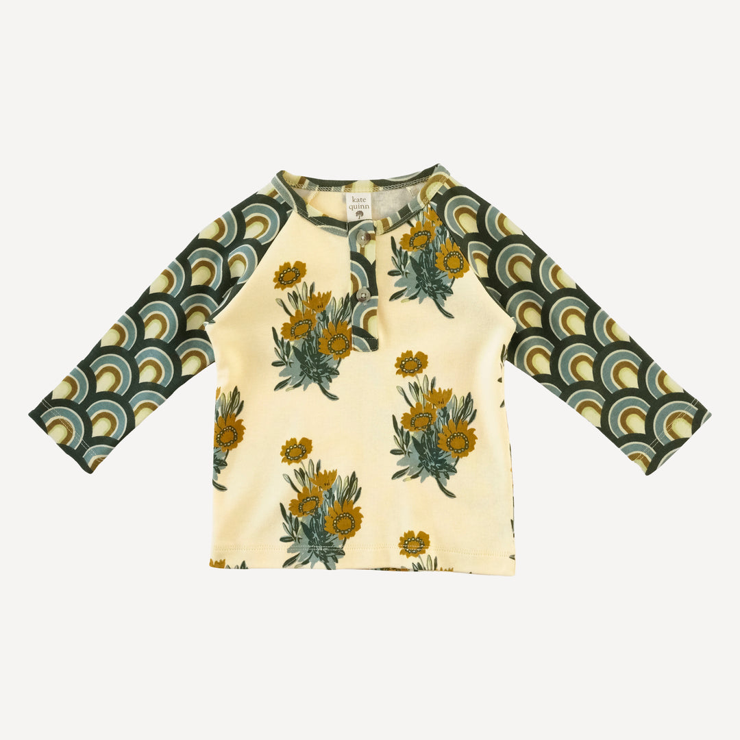 long sleeve baseball tee | calendula | organic cotton interlock