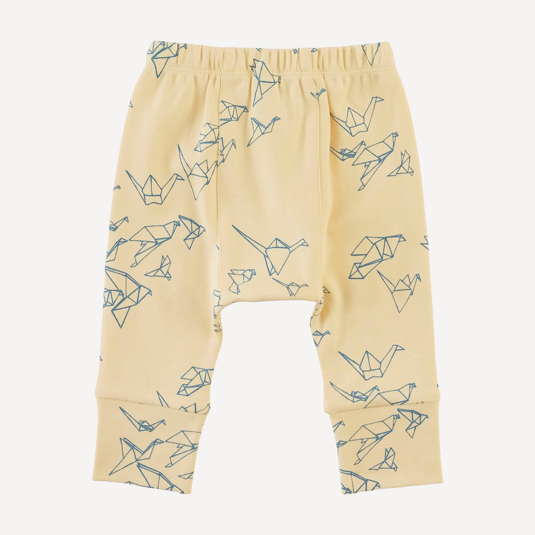 classic panda pant | paper cranes | organic cotton interlock