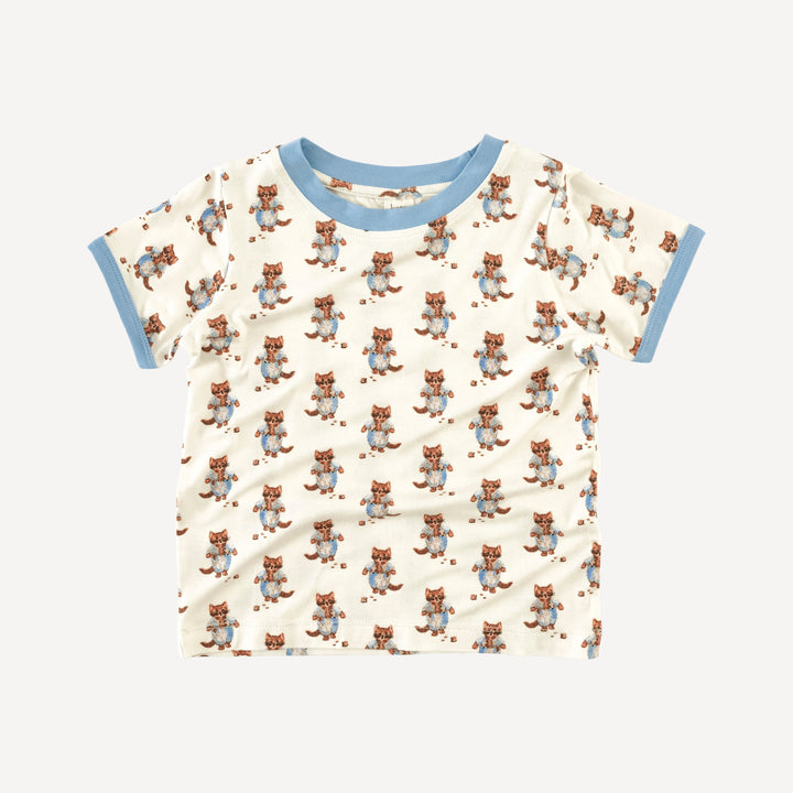 short sleeve ringer tee | tom kitten | bamboo