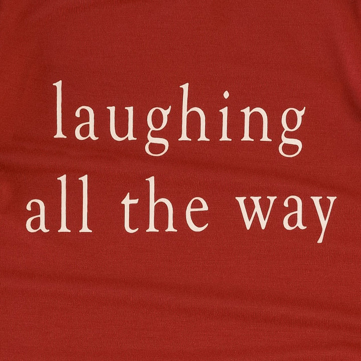 long sleeve lap neck bodysuit | laughing all the way | bamboo