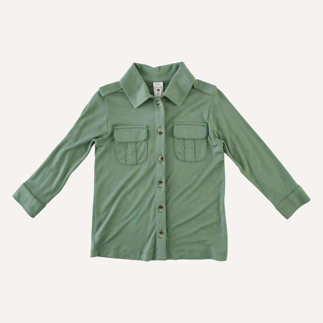 long sleeve military top | hedge | bamboo