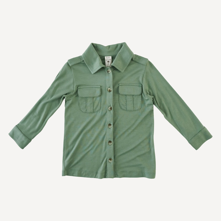 long sleeve military top | hedge | bamboo