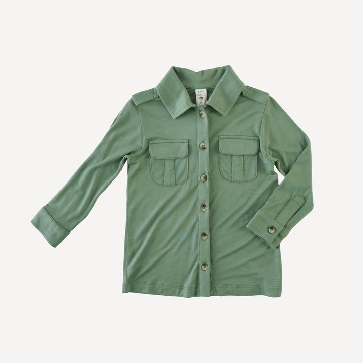 long sleeve military top | hedge | bamboo