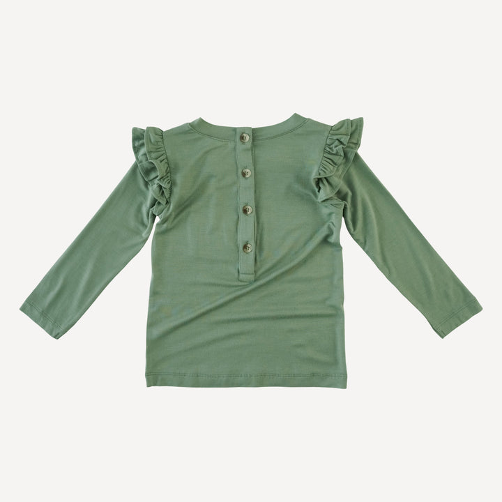 double ruffle shoulder top | hedge | bamboo