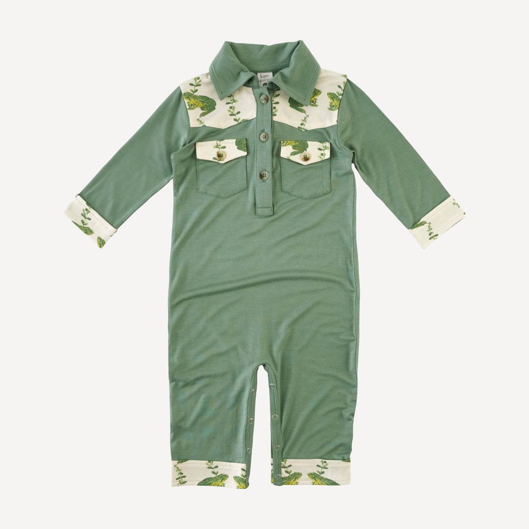 long sleeve cowboy jumpsuit | hedge | bamboo