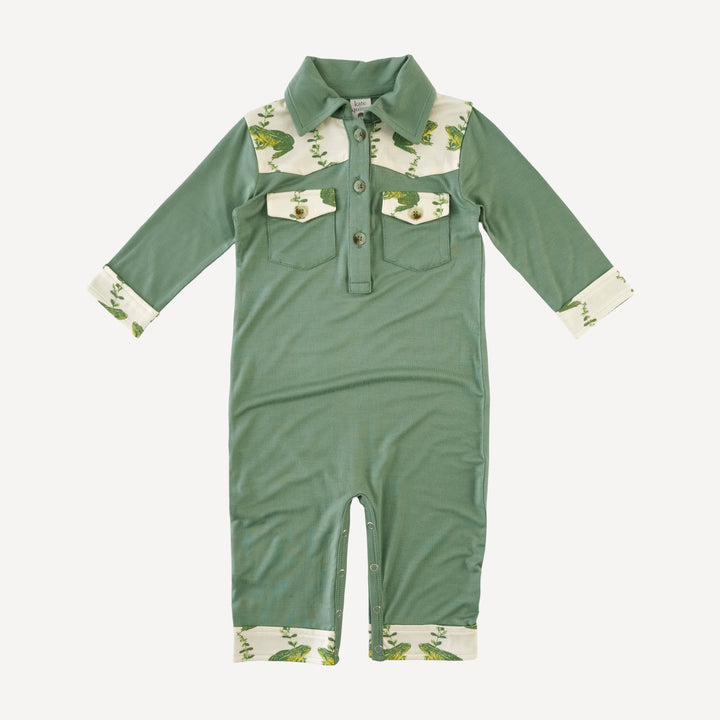 long sleeve cowboy jumpsuit | hedge | bamboo