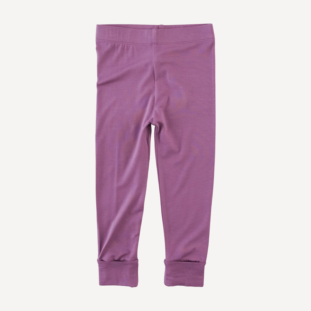 cuffed legging | plum violet | bamboo