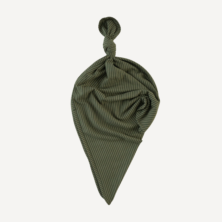 single layer blanket | green pinstripe | organic cotton gauze