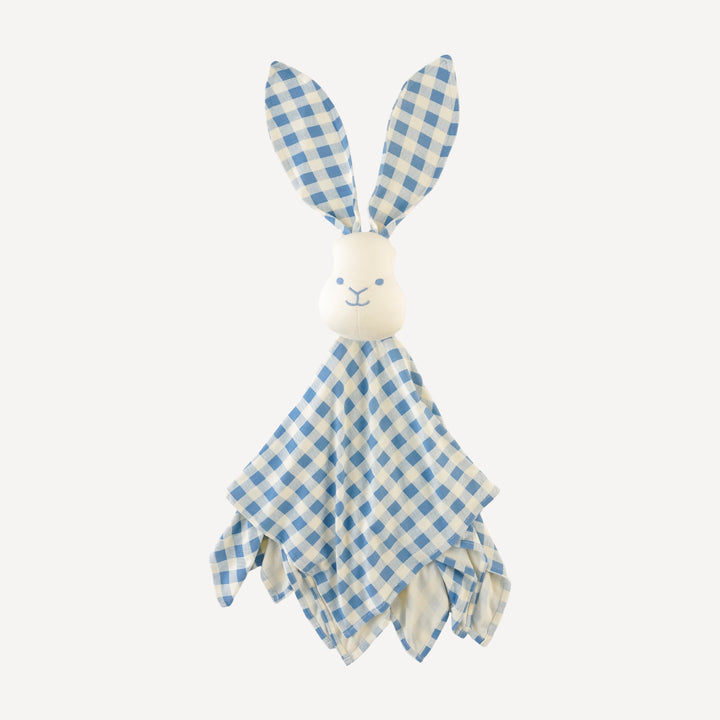 bunny snuggler | blue gingham | bamboo