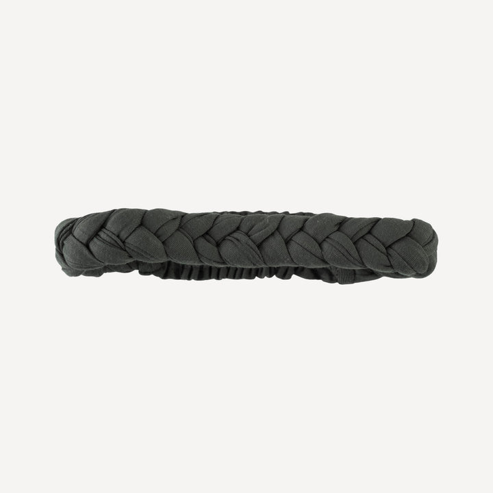 skinny braided headband | beluga | bamboo