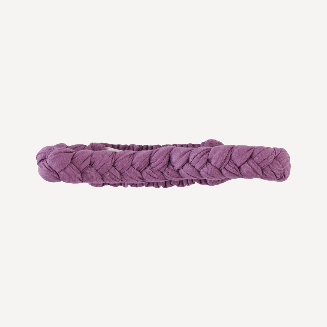 skinny braided headband | plum violet | bamboo