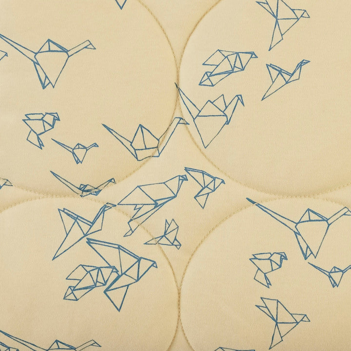 classic circle quilt | paper cranes | organic cotton interlock