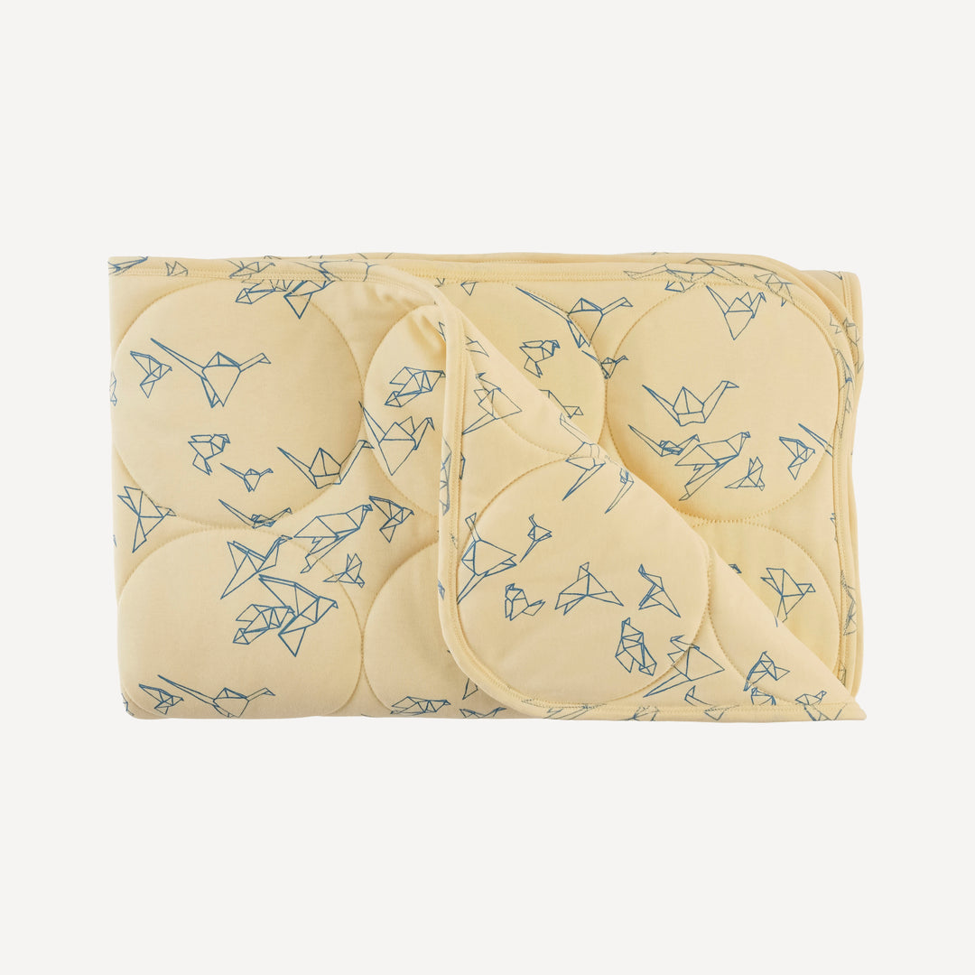 classic circle quilt | paper cranes | organic cotton interlock