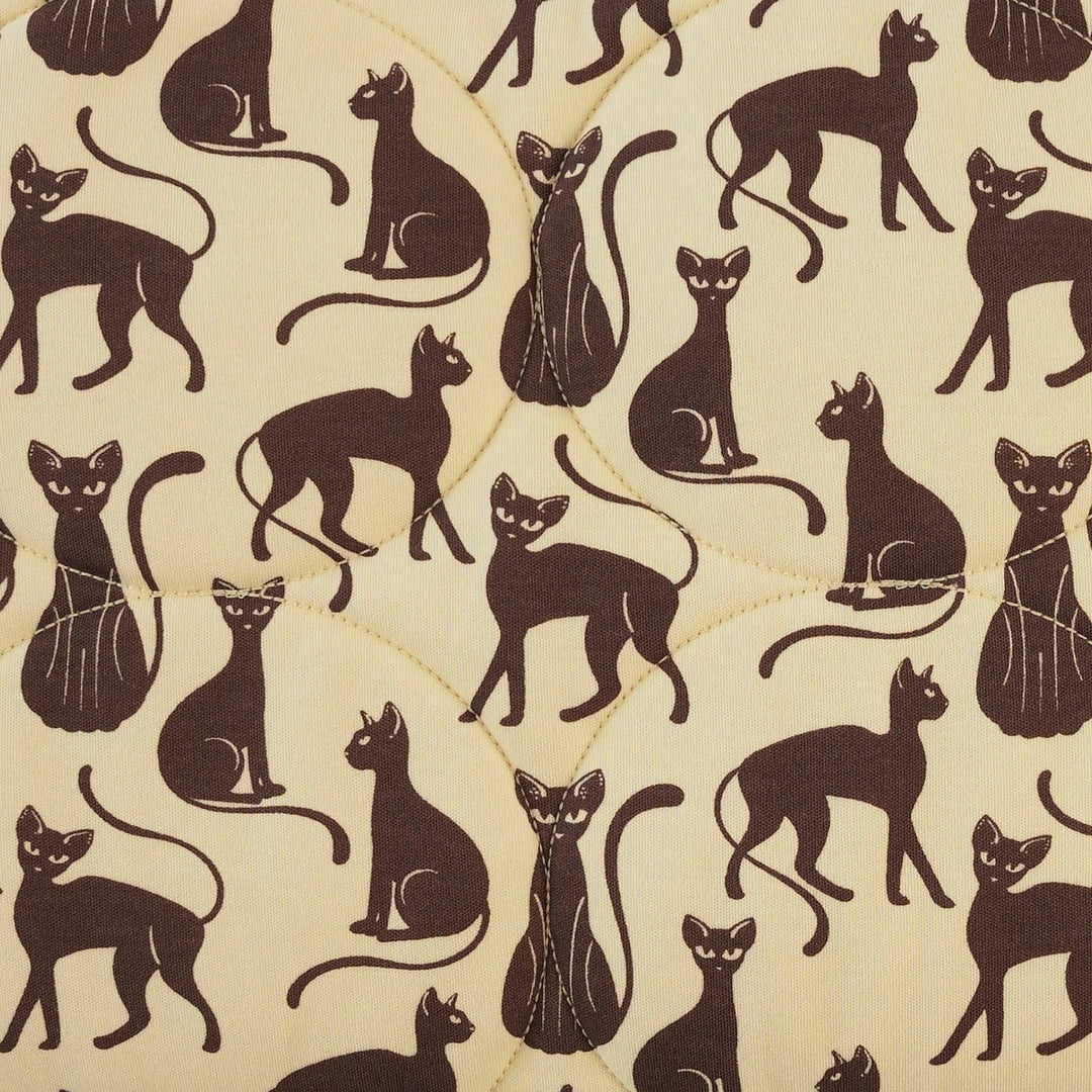 classic circle quilt | neutral cat | organic cotton interlock