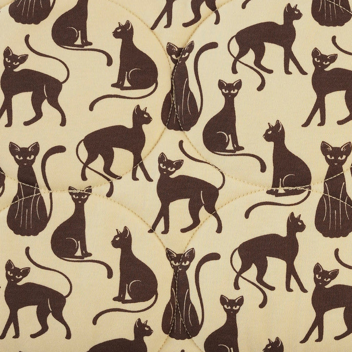 classic circle quilt | neutral cat | organic cotton interlock