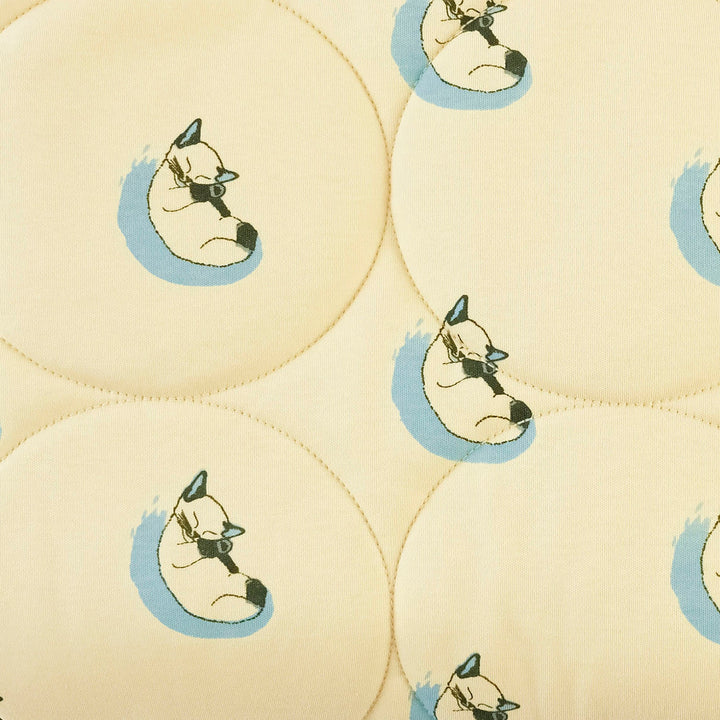 classic circle quilt | siamese cats | organic cotton interlock