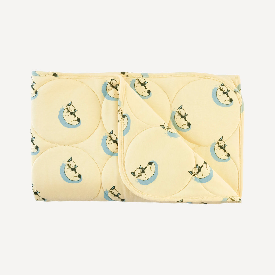 classic circle quilt | siamese cats | organic cotton interlock