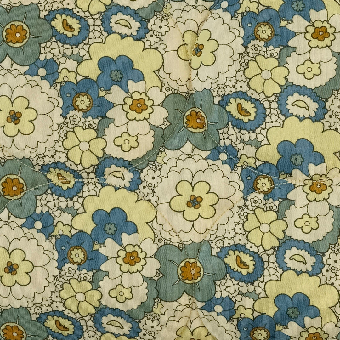 classic circle quilt | 60s floral | organic cotton interlock