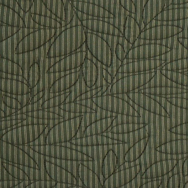 classic leaf quilt | green pinstripe | organic cotton gauze