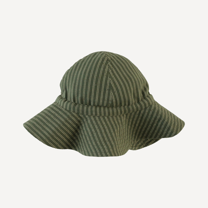 sun hat | green pinstripe | organic cotton gauze