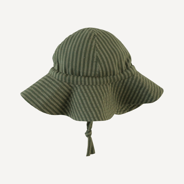 sun hat | green pinstripe | organic cotton gauze