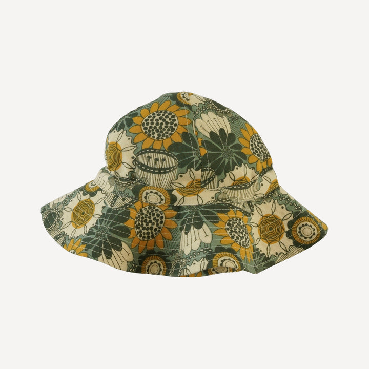 sun hat | honey mustard flower doodles | organic cotton gauze