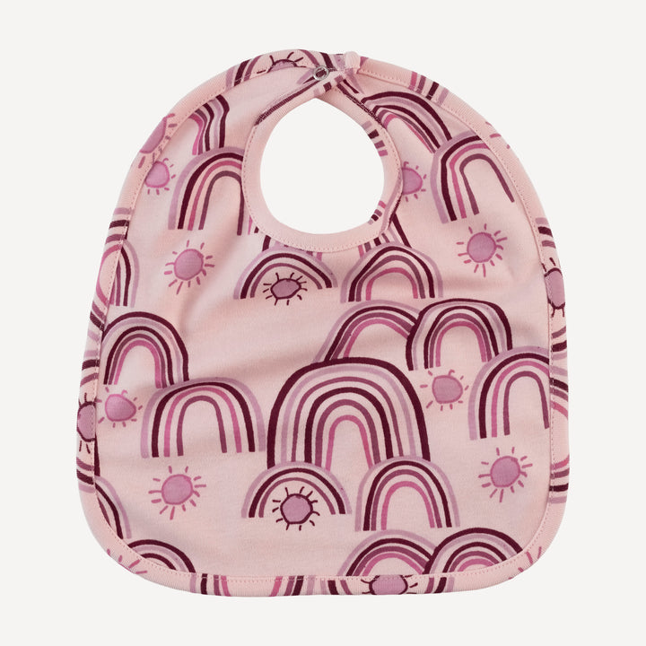 bib | mauve rainbow | organic cotton interlock