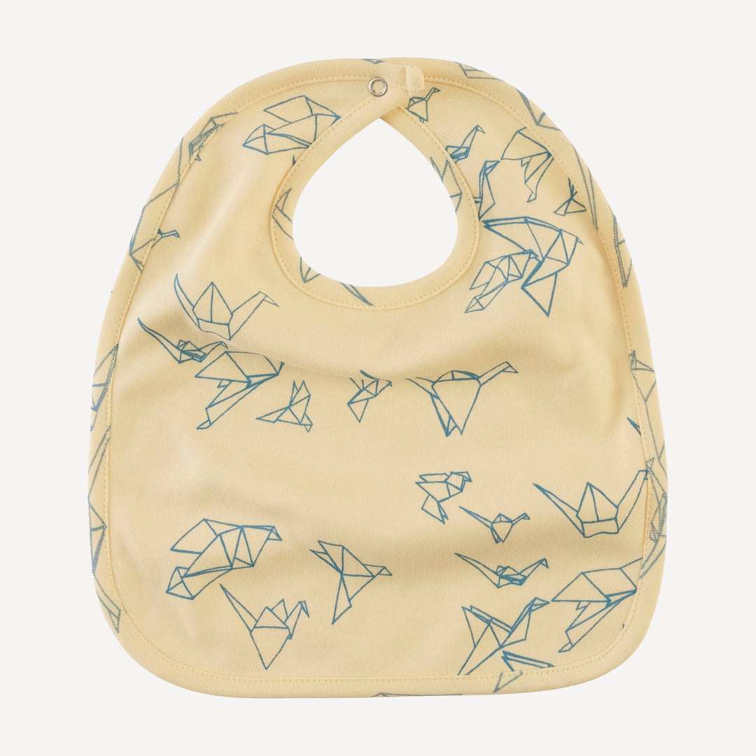 bib | paper cranes | organic cotton interlock