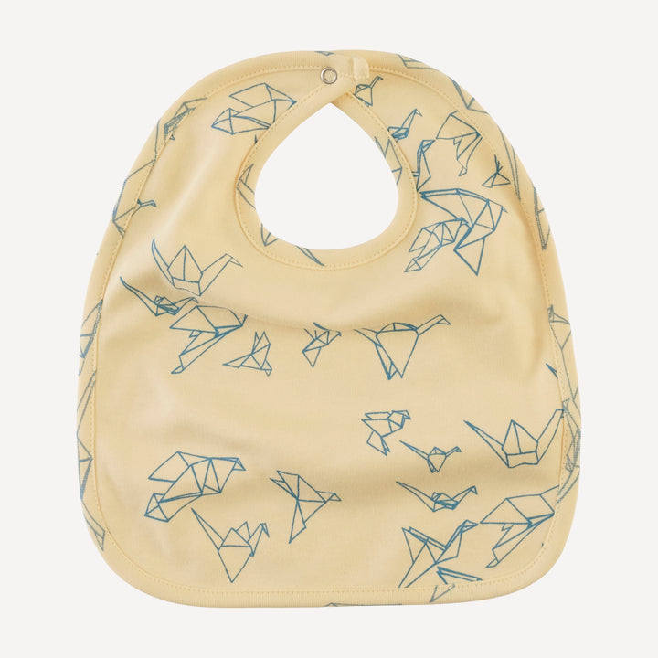 bib | paper cranes | organic cotton interlock
